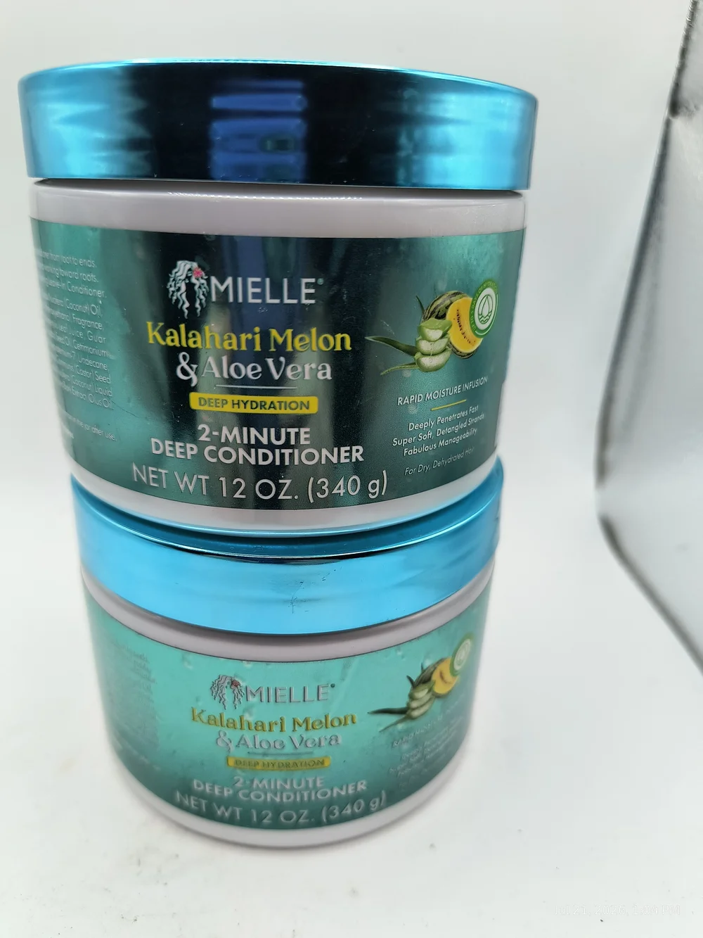 Mielle Kalahari Melon & Aloe Vera Deep Hydration 2 Minute Hair Conditioner 2 Pk